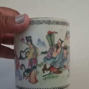 💜Hand painted Asian mug